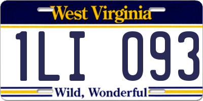 WV license plate 1LI093