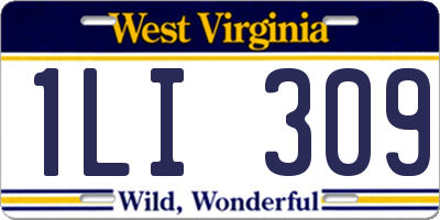 WV license plate 1LI309