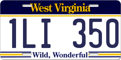 WV license plate 1LI350