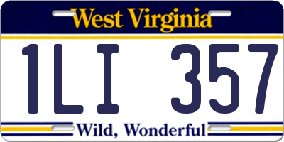WV license plate 1LI357