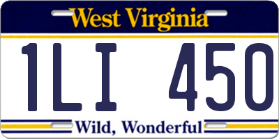 WV license plate 1LI450