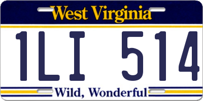 WV license plate 1LI514