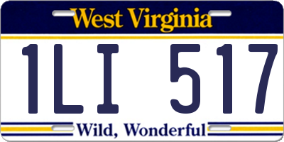 WV license plate 1LI517