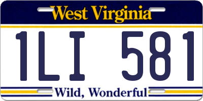 WV license plate 1LI581
