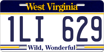WV license plate 1LI629