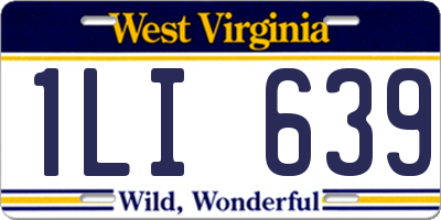 WV license plate 1LI639