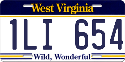 WV license plate 1LI654