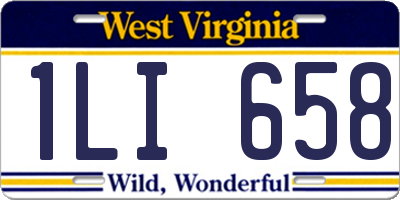 WV license plate 1LI658