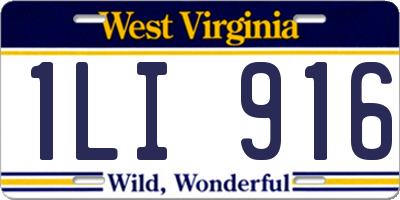 WV license plate 1LI916