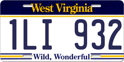 WV license plate 1LI932