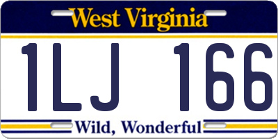 WV license plate 1LJ166