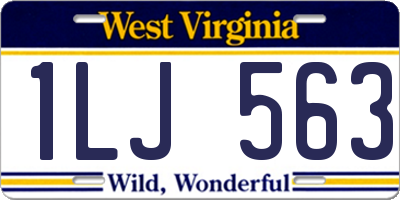 WV license plate 1LJ563