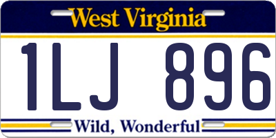 WV license plate 1LJ896
