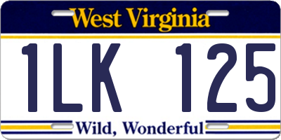 WV license plate 1LK125