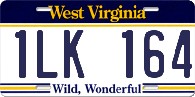 WV license plate 1LK164