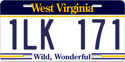 WV license plate 1LK171