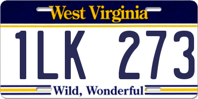 WV license plate 1LK273