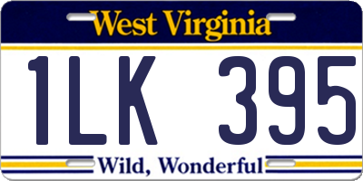 WV license plate 1LK395