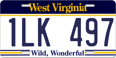 WV license plate 1LK497