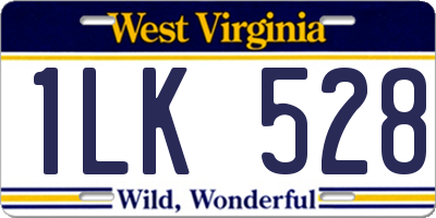 WV license plate 1LK528