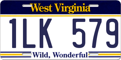 WV license plate 1LK579