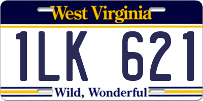 WV license plate 1LK621