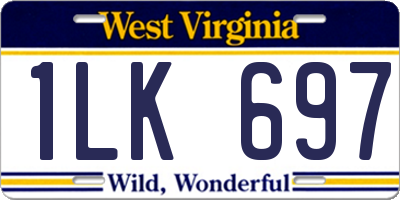 WV license plate 1LK697