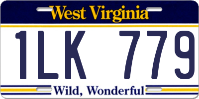 WV license plate 1LK779