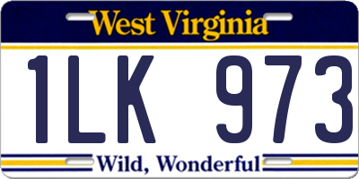 WV license plate 1LK973