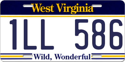 WV license plate 1LL586