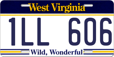 WV license plate 1LL606