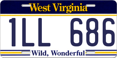 WV license plate 1LL686