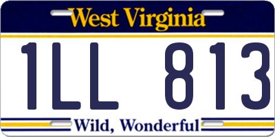 WV license plate 1LL813