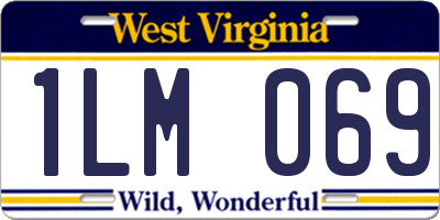 WV license plate 1LM069