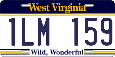 WV license plate 1LM159