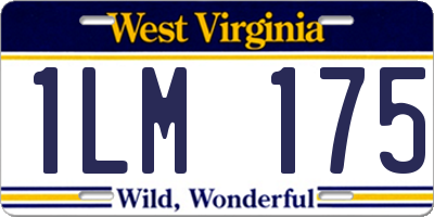 WV license plate 1LM175