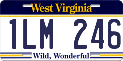 WV license plate 1LM246
