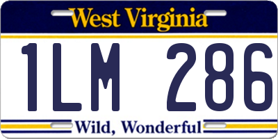 WV license plate 1LM286