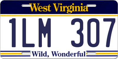 WV license plate 1LM307