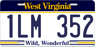 WV license plate 1LM352