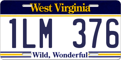 WV license plate 1LM376