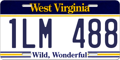 WV license plate 1LM488