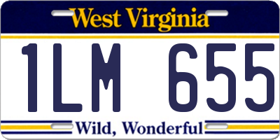 WV license plate 1LM655