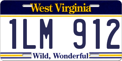 WV license plate 1LM912
