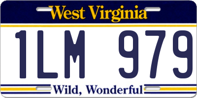 WV license plate 1LM979