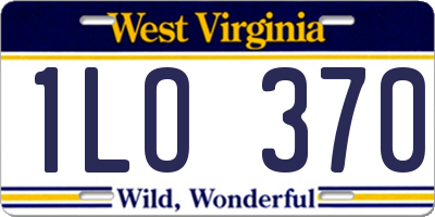 WV license plate 1LO370