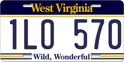 WV license plate 1LO570