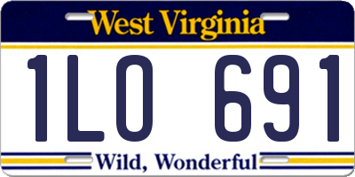 WV license plate 1LO691