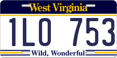 WV license plate 1LO753