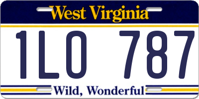 WV license plate 1LO787